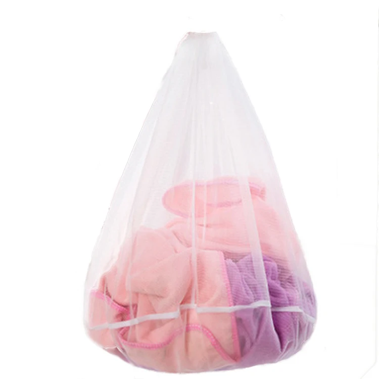 40010505 factory directly customized square zipper nylon net mesh laundry bags for online branders