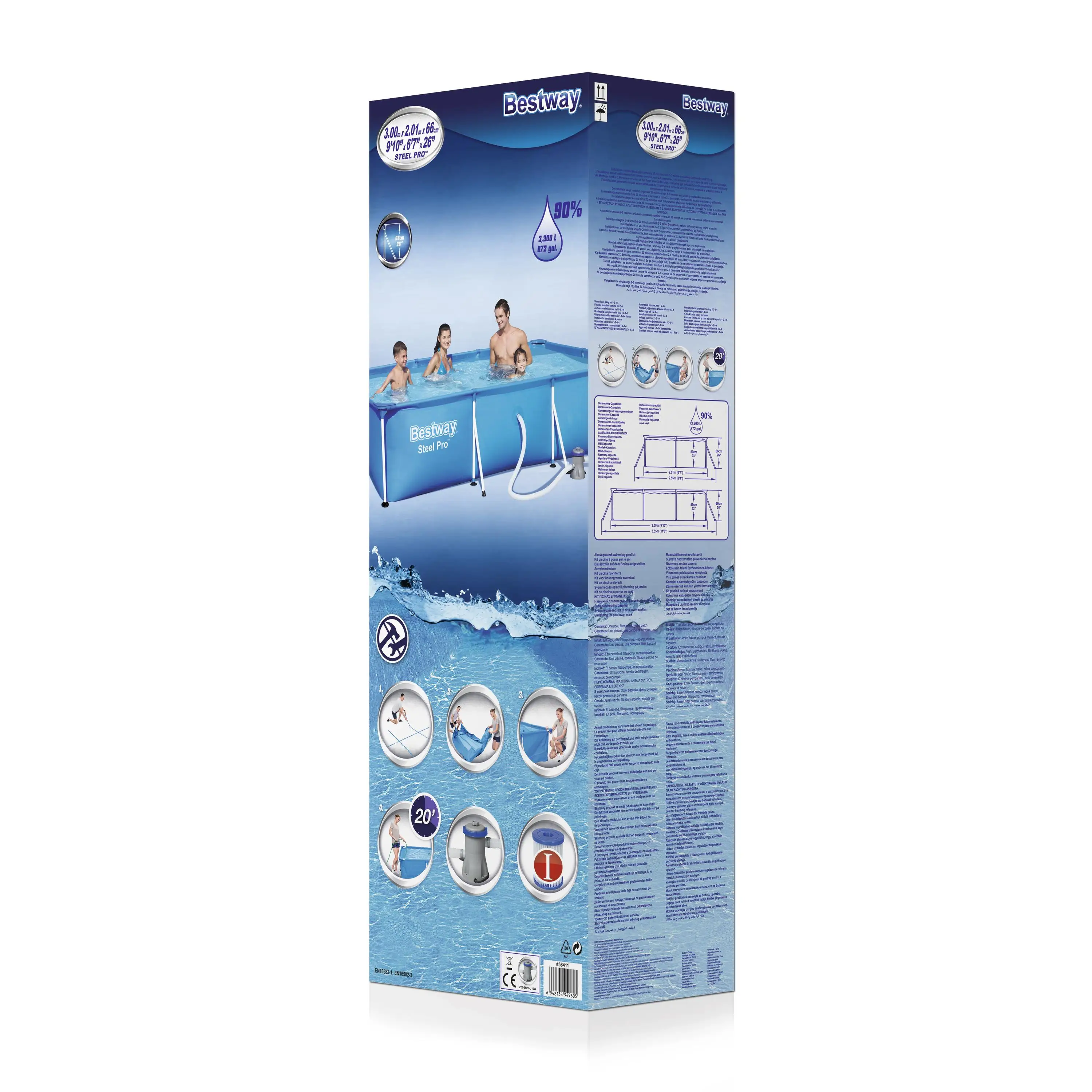 Bestway 56411 outdoor wholesale price above family swimming pool
