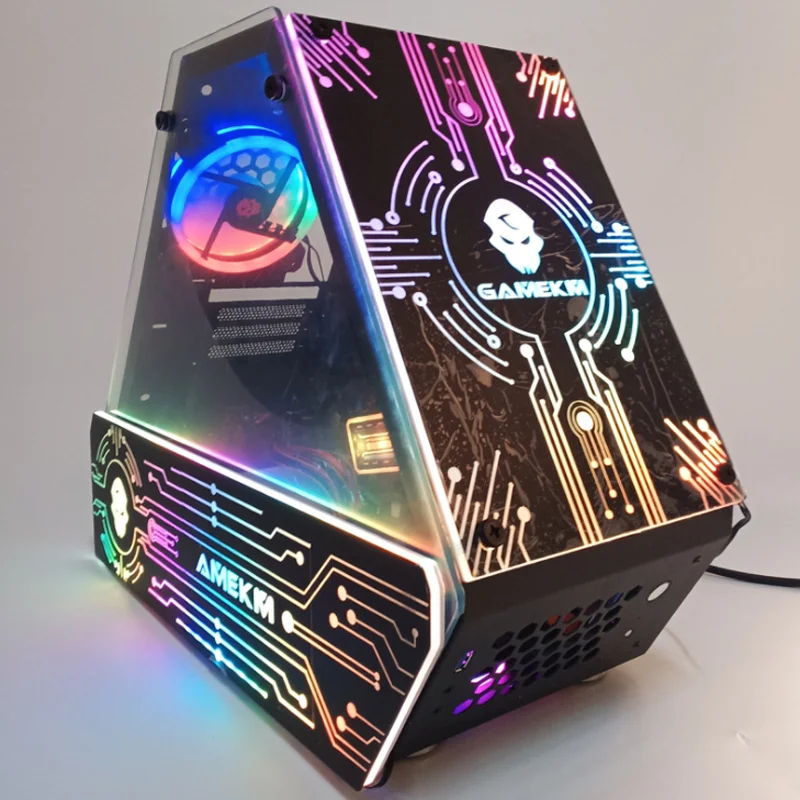 China manufacturer tempered glass computer case pc chassis casing gaming with custom logo