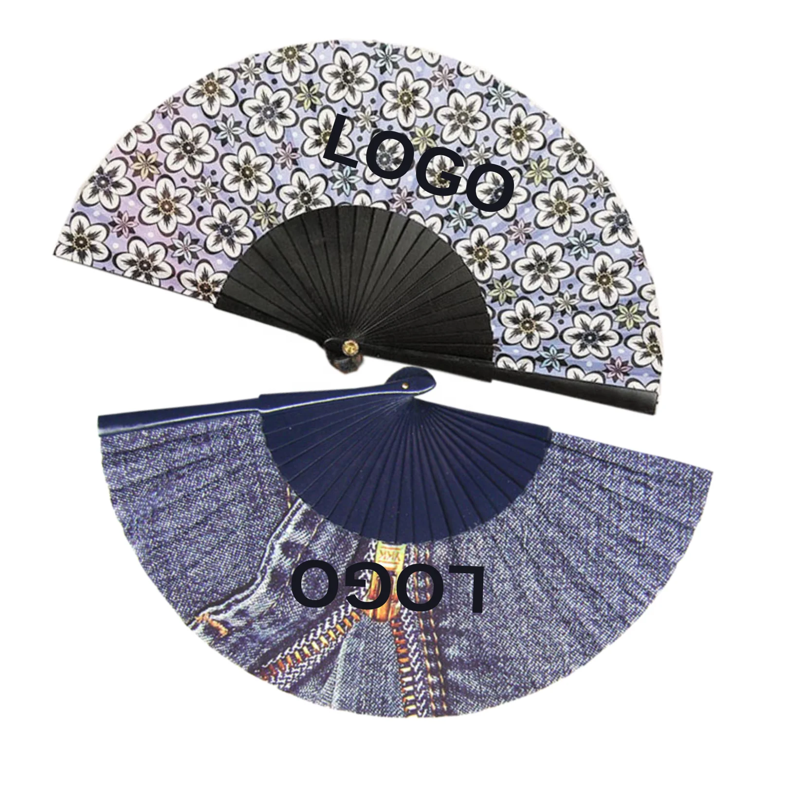 Personalized Hand Held Fans Wedding Fan Promotional Custom Printed Bamboo Paper Folding Hand Fan
