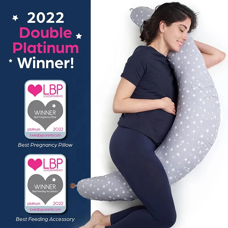 Artamber J Type Breastfeeding Clip Leg Women 100% Cotton Cover Side Sleeper Pillow Sleeping Pregnancy Pillow