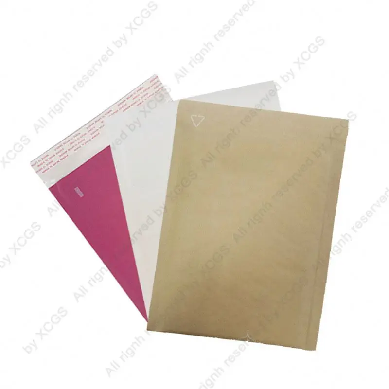 White Brown Yellow Kraft Padded Package Mailers Shockproof Custom Size Bubble Padded Paper Kraft Shipping Envelope Bags