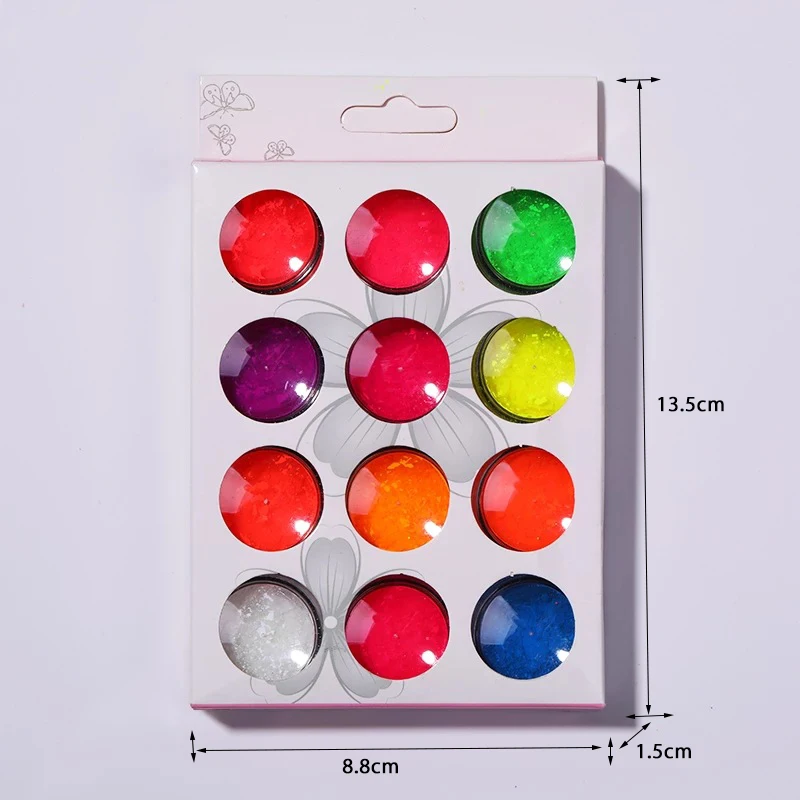 12 Color Super Bright Neon Pigment Nail Powder High Quality Fluorescent Nail Polish Minimum Order 1kg