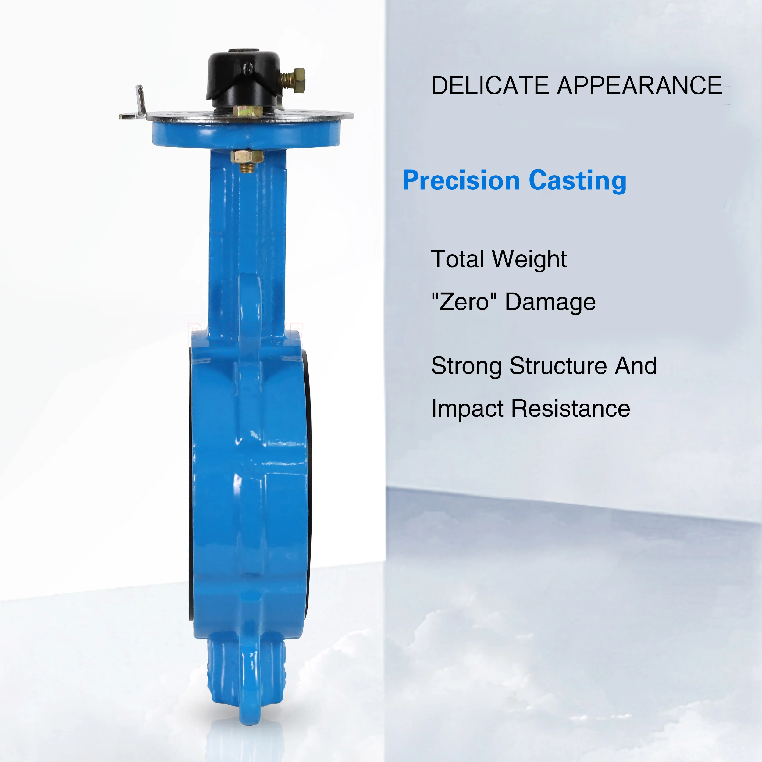 D71X-16Q handle butterfly valve ductile iron manual wafer type soft seal butterfly valve DN50 100 150 200