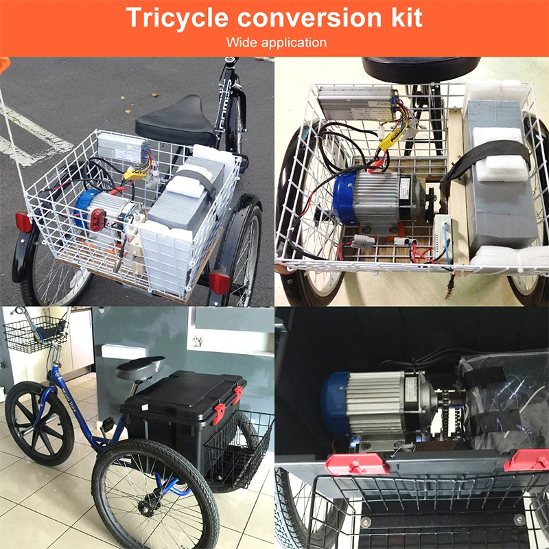 48V 750W Brushless Gear dc Motor Kit Spare Parts eec trike 3 wheel electric tricycle