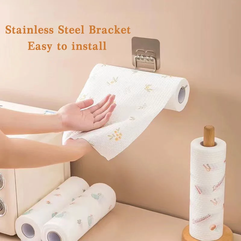 Reusable Kitchen Cleaning Cloth Towel Roll Disposable Paper Wiping Rags for Home Use Hand Paper Towel