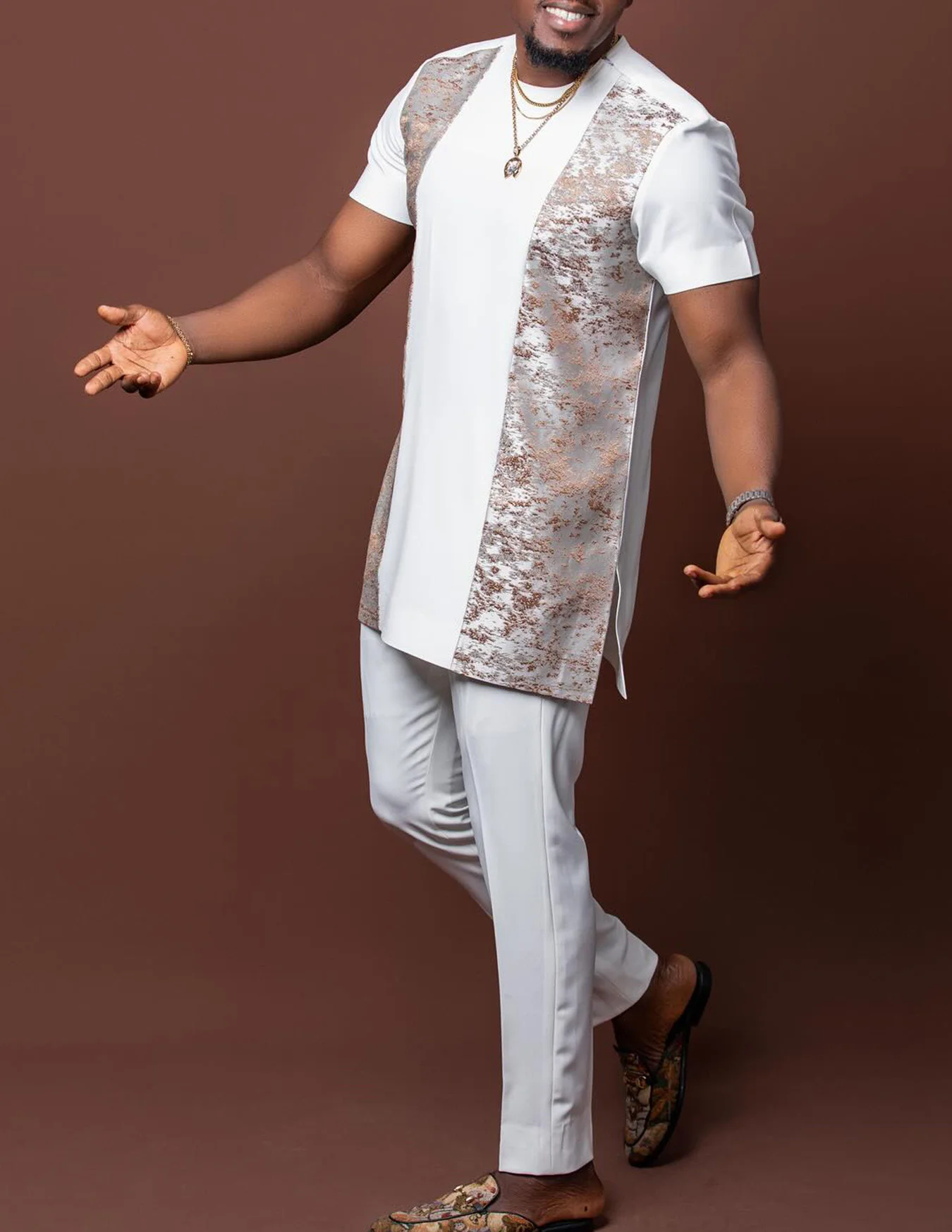 New Styles Wholesale Custom Print Graphic Two Piece Sets For Men Dashiki Kaftan Africa Clothing