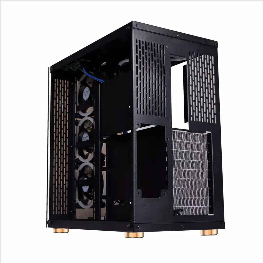 Заводской Оригинальный корпус для компьютера игрового ATX корпуса и башни стеклянный с RGB вентиляторами рабочего