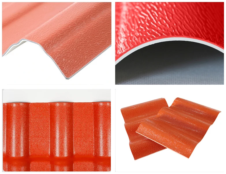 color coated asa plastic roof shingle/sand coated decorative metal/plastic roof tile