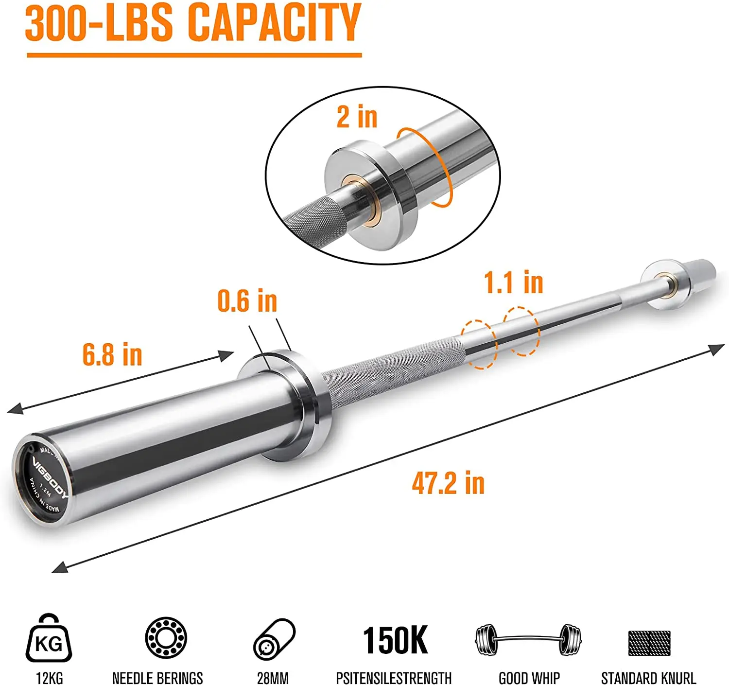 Hot Sale Oly Bar for Weightlifting and Power Lifting Barbell Exercise Training Equipment Competition Gym Barbell Bar