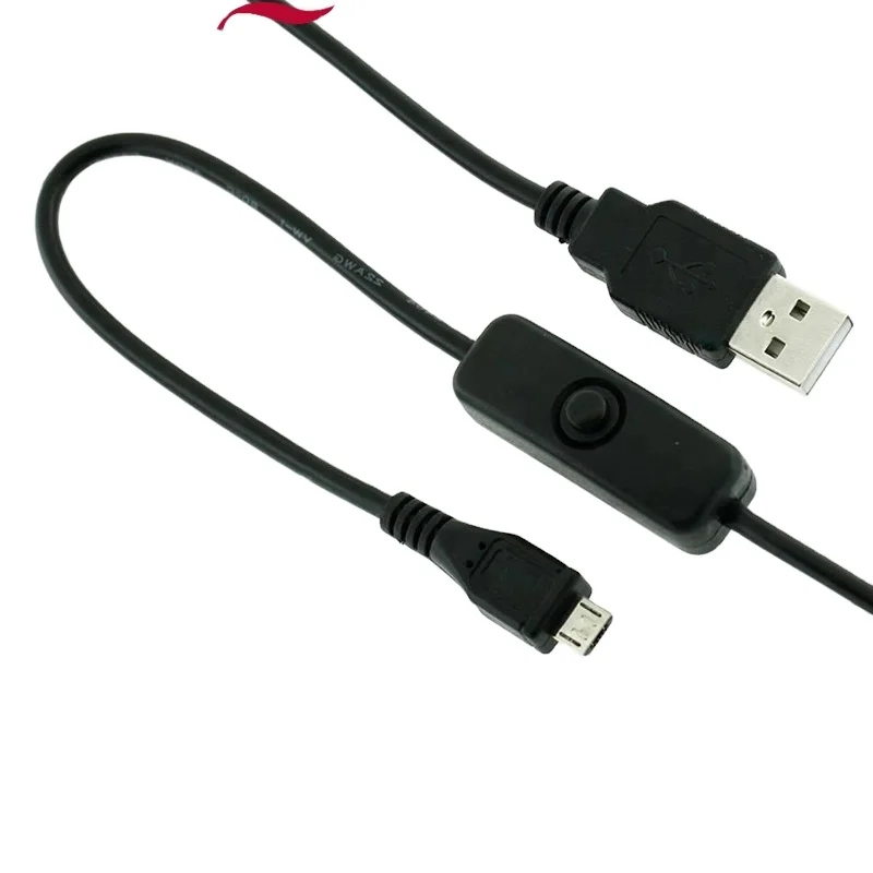 Micro USB для зарядки силовой кабель с выключателем ONOFF