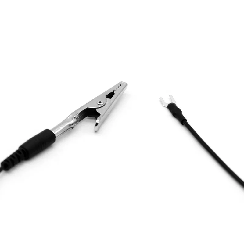 Lowest Price Black With Crocodile Clip Earthing Clamps Anti-Static Clamp Spiral Cable