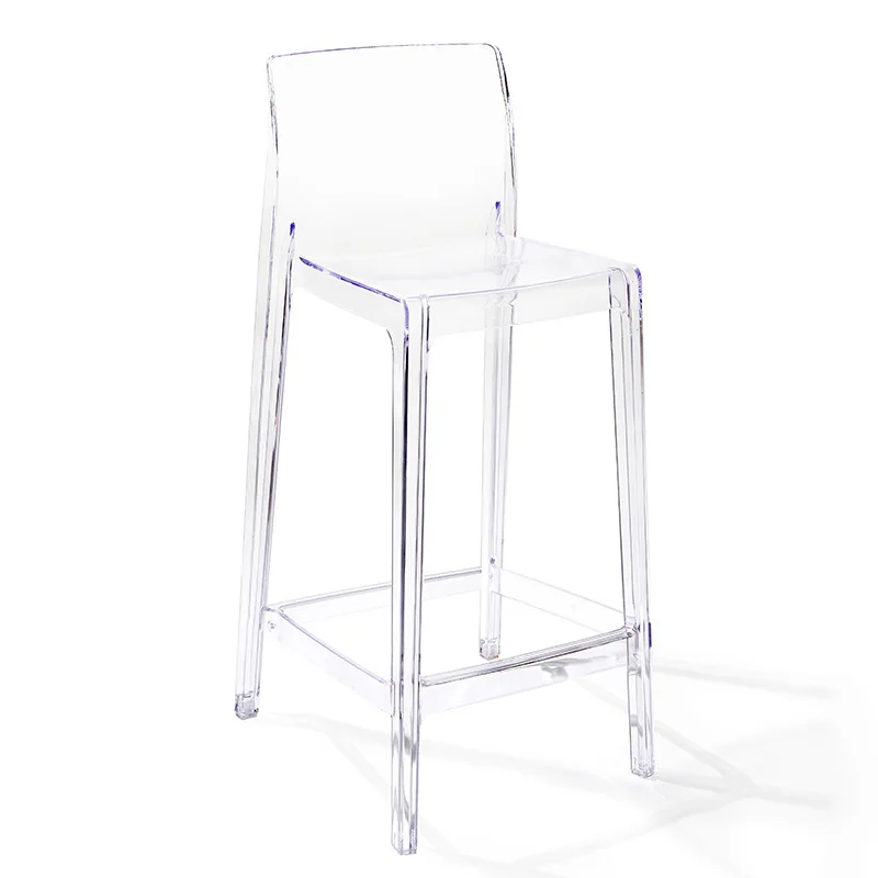 Прозрачный барный стул сетчатый красный скандинавский высокий Акриловый домашний