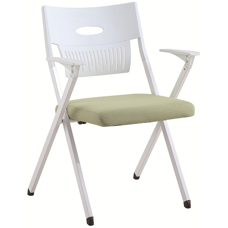 Factory direct sale high quality simple and fashionable folding design chair fixed armrest office chair