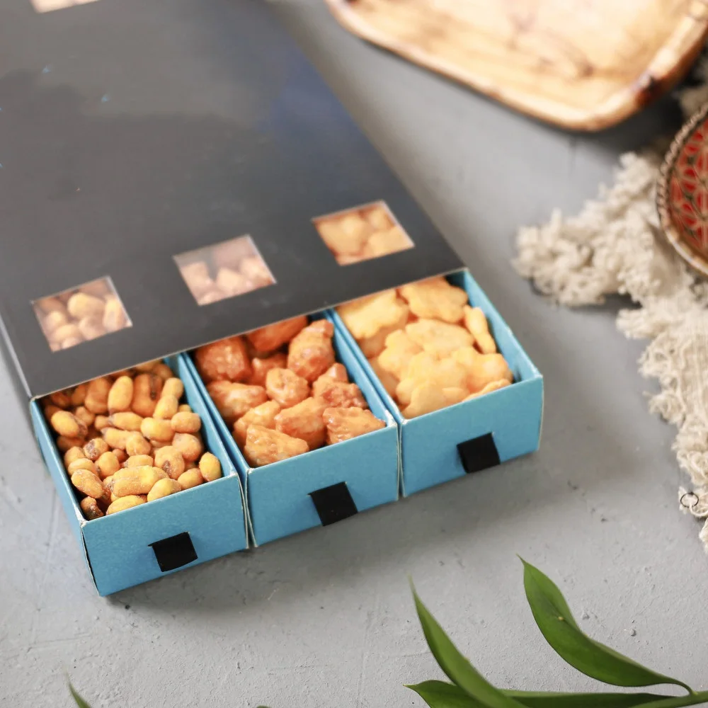 Mini Drawer Box for Nuts&kernels Christmas Cookie Chocolate Food Gifts Box for Kids Custom logo Paper Boxes
