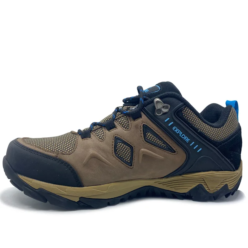 Низкие мужские ботинки с логотипом на заказ оптовая продажа кожаная обувь походные рабочая уличная Роскошная модная водонепроницаемая резиновой