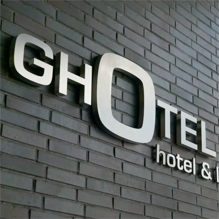 3D Design Sliver Stainless Steel Custom Modern Metal Acrylic Floating Outdoor House Number Sign