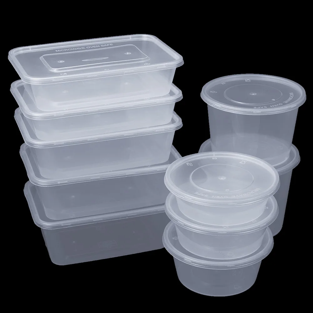 12 oz Disposable Round Clear Plastic Storage Slime Soup Food Container with Lid