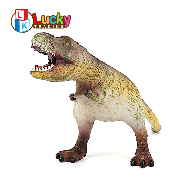 Lucky Toys Wholesale PVC Jungle Animal Model Plastic Wild Animal Toy Set Animatronic Dinosaur with IC