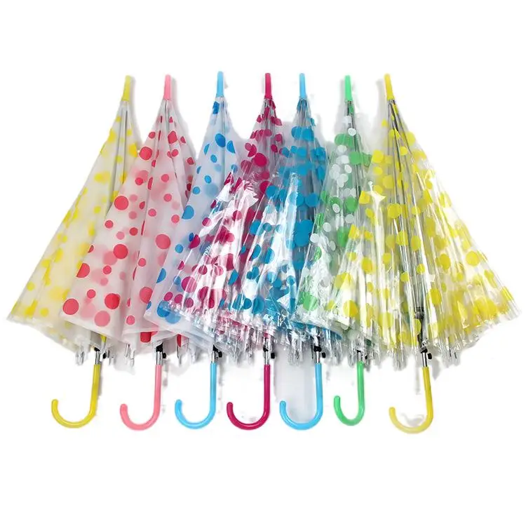 Manufacturer wholesale long handle transparent umbrella automatic straight rod advertising umbrella customized logo