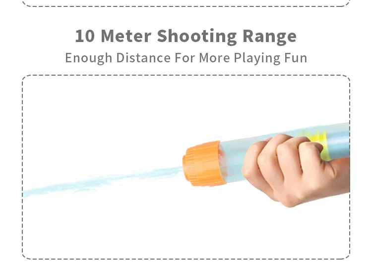 2024 Fashion Outdoor Toy Gun Single-handle Water cannon 3.5*32.5CM 24 pieces/box (range: 10 meters, 2 colors mixed)