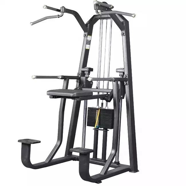 Whole gym machine kneeling type dip/chin assist for club center assisted chin up/dip gym exercise machine
