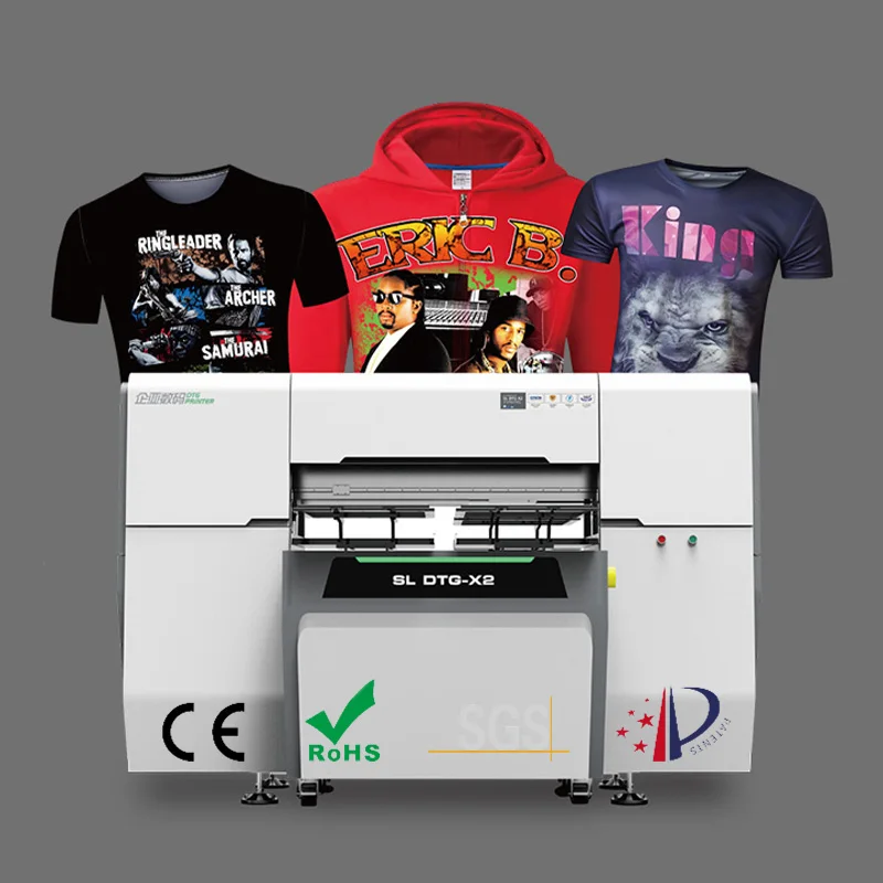 9 цветов печати четыре печатающих головки i3200 DTG прямая струйная печатная машина для массового производства одежды на фабриках