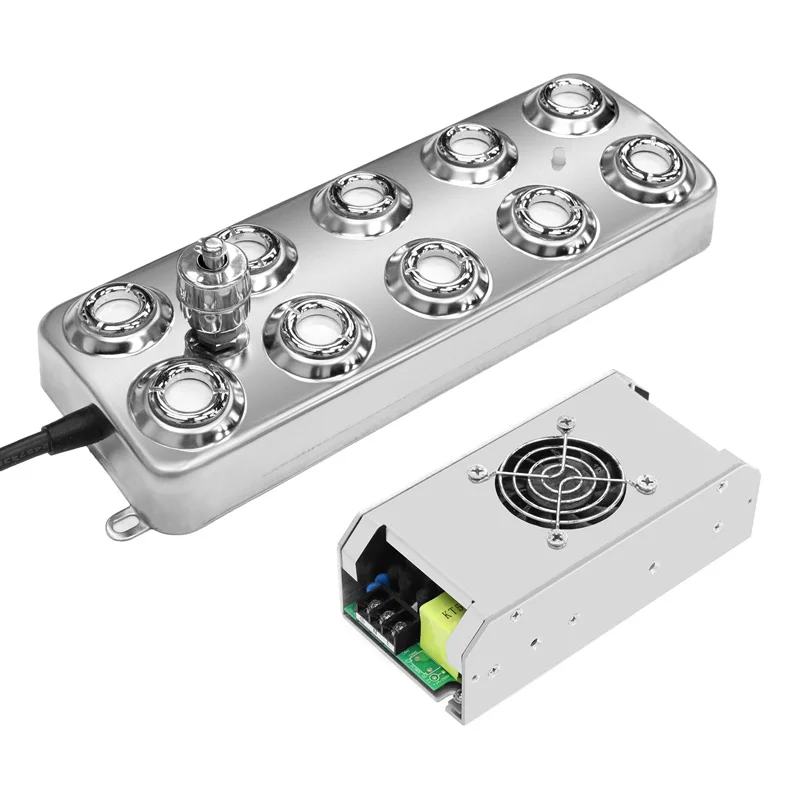 Industrial ultrasonic fogger for mushroom 10 disc nebulizer 10 heads water atomizer mist maker machine