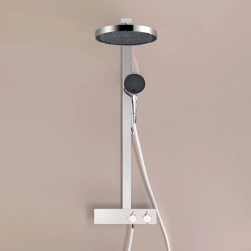 Hot Water Shower Head Surface Mounted Thermostatic Shower Set Massage Faucet