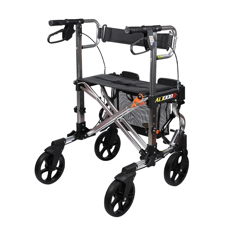 wholesale trolley rollator walker foshan rollator types upright armrest handicap senior folding walker rollators for adult