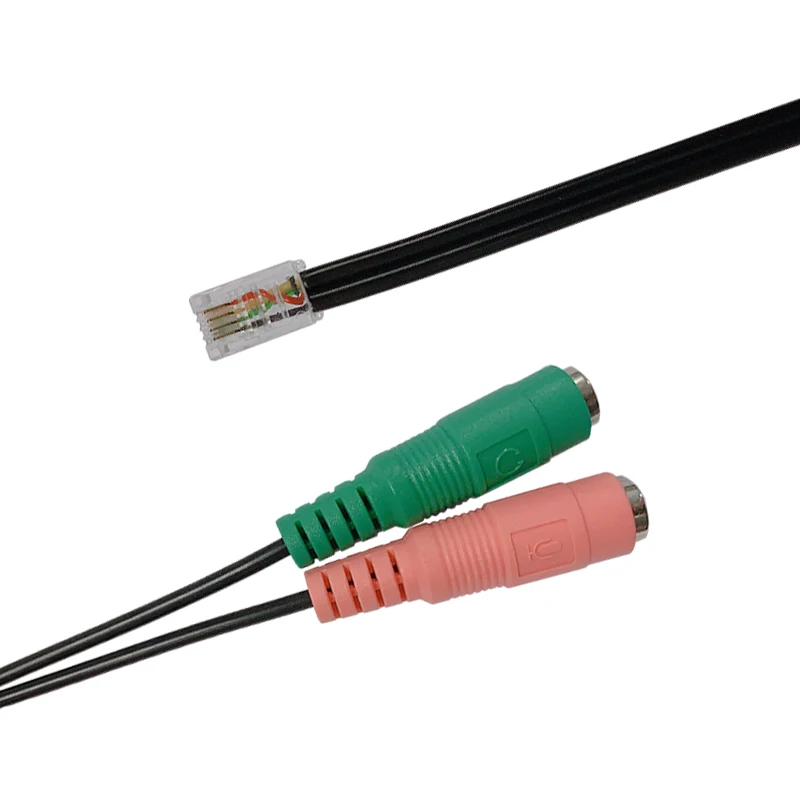 RJ11 RJ12 TO dual 3.5mm female IP Telephone Cable