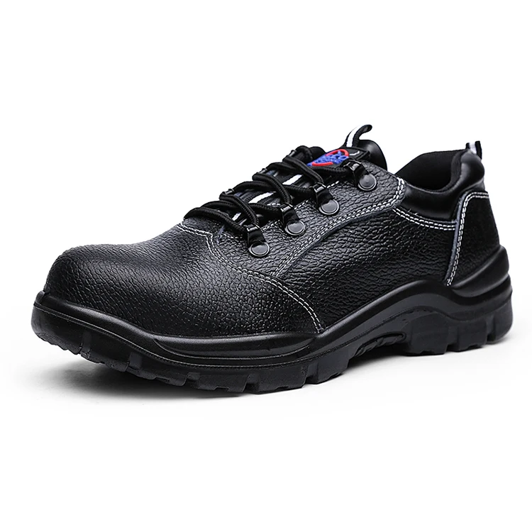 Good insulation low price pu black color safety shoes for men work man leather safety construction shoes