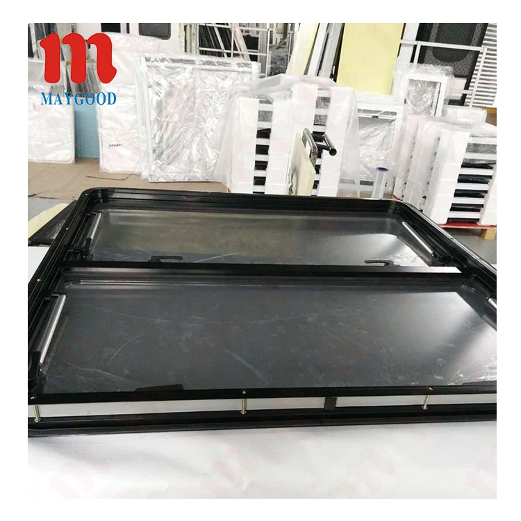 MAYGOOD 17rw acrylic glass rv hinged caravan truck camper round corner window1200x500mm