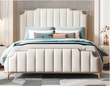 Classic Bedroom Furniture King Size Bed Luxury Master Bedroom Set Princess Bedroom Set Double Leather Simple Bed