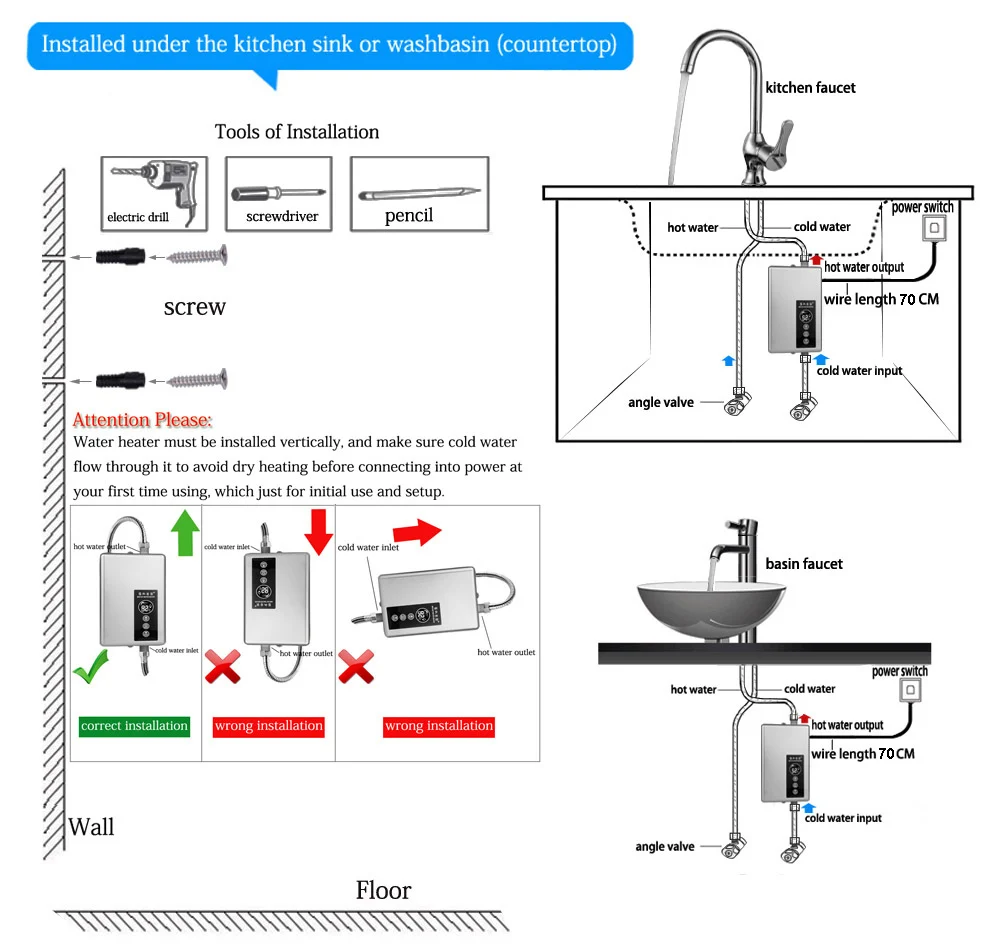110v Factory Price Instant Electric Water Heaters Instant Water Heater Shower  Calentadores De Agua Electrico
