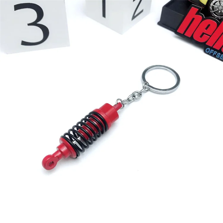 Auto Parts keyring Shock Absorber Keychain Car Part Model Tuning Parts Keyfob Creative decoration Gift Keychain