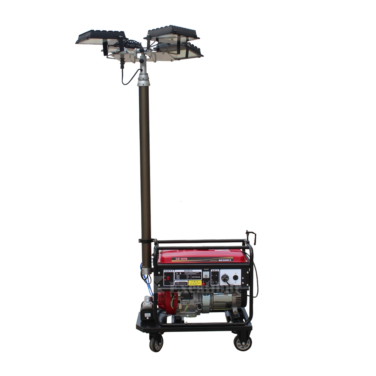 Excalibur Industrial Small Portable Hand Push Electric Mobile Generator Vehicle-Mounted Light Tower