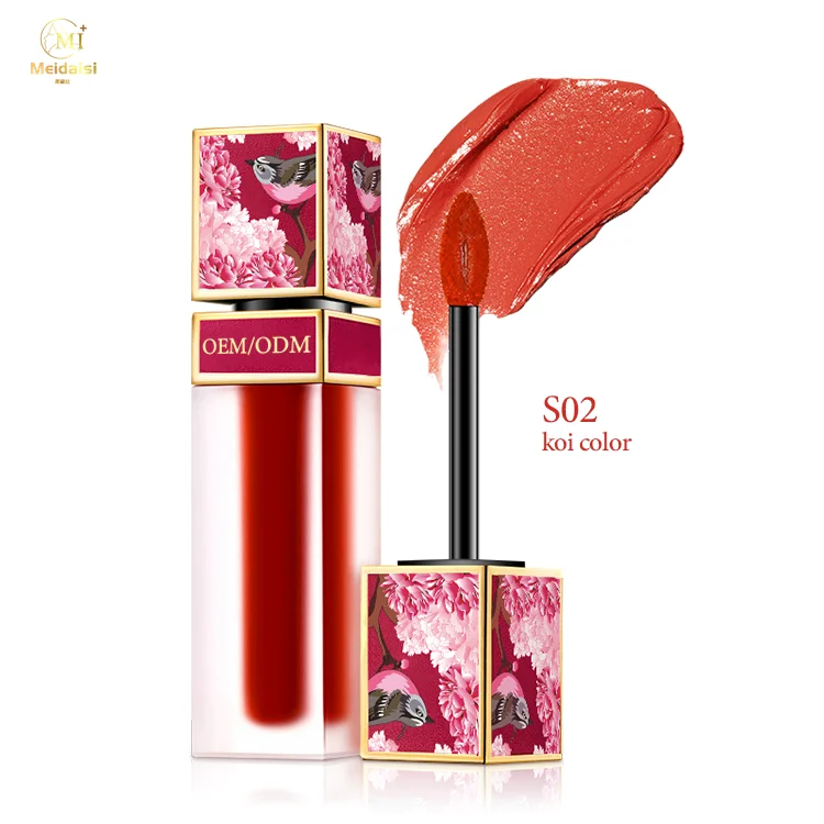 Wholesale Customised Liquid Lipstick Makeup Unique Long Lasting Cute Private Label Bulk Red Matte Lip Glaze Lip gloss