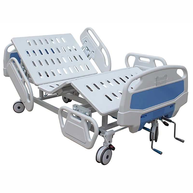SK029-2 Professional Service Low Price Manual Steel Medical Nursing Patient Bed With Two Handles