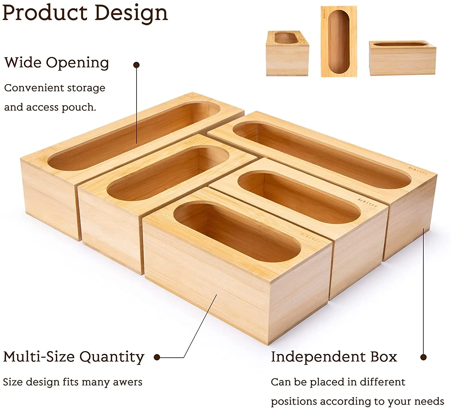 plywood Baggie Organizer For Zip Lock Storage Bags Kitchen Drawer Organizer