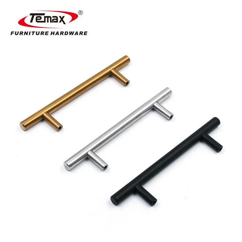 Temax Wardrobe Hardware Cabinet Stainless Steel Door Handle T bar Drawer Handle
