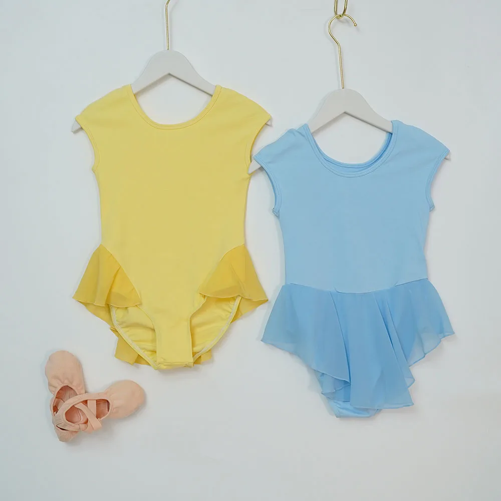 Fashionable new arrivals low MOQ custom logo hot selling ballet skirted leotard for trainingwear