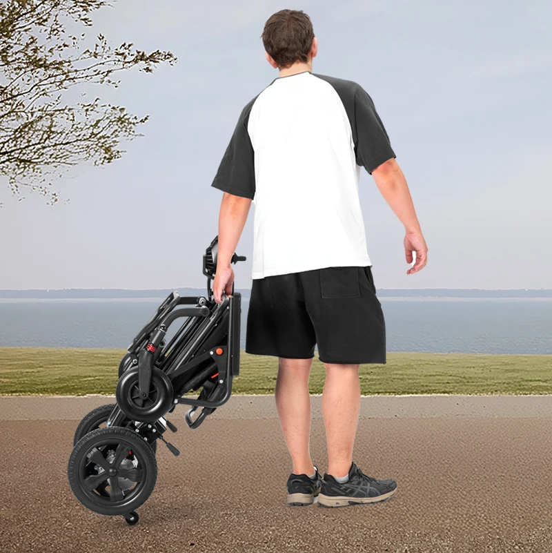 360 Easy Rotating Lifting Adjustable Design Power Chair Portable Light Foldable Electric Wheelchair Storage For Car Trunk