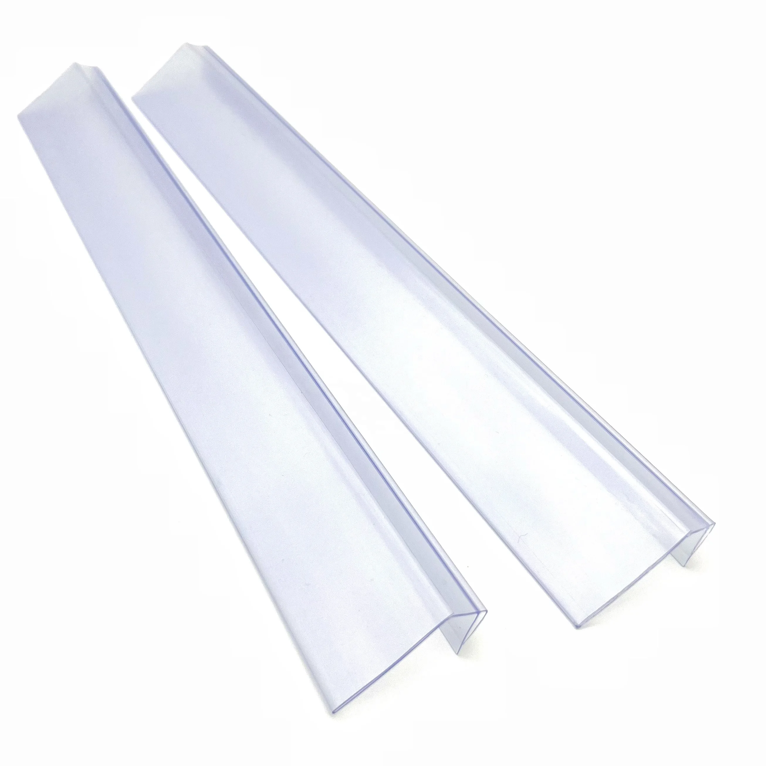 Shelf front cabinet label bars _ Refrigeratore transparent PVC price tags _ plastic price tags extrusion data bars