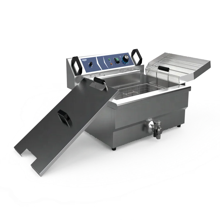 China Factory Direct Supply 35L Big Deep KFC Fryer Commercial Kitchen Tabletop Use  Oil Tank For Deep Fryer With Lid
