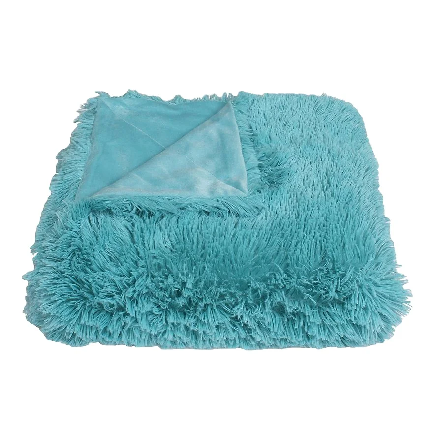 Thick and warm 100% polyester Long Plush Double Fleece winter Blanket