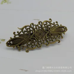 Victoria Style Vintage Qinggu Side Clip Antique Hair Accessories Spring Clip European and American Copper Barrettes