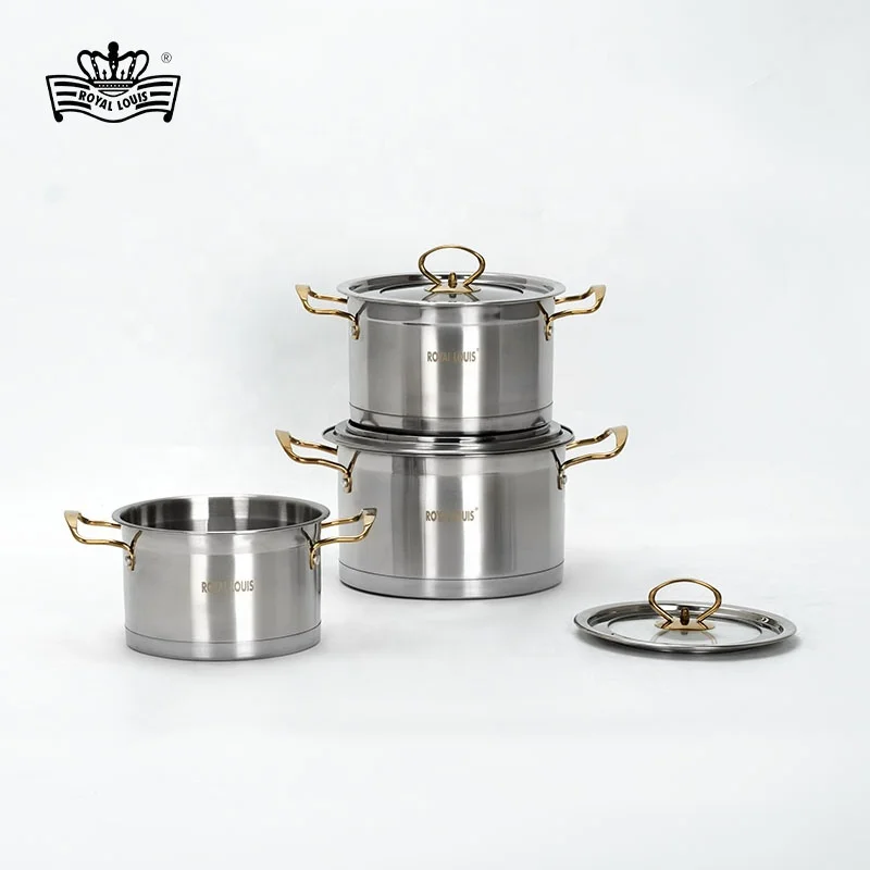 Royal Louis 18-20-22cm Modern Cooking Pot Set Swiss Line Induction Cookware Set Kitchen Cookware ookware set cooking