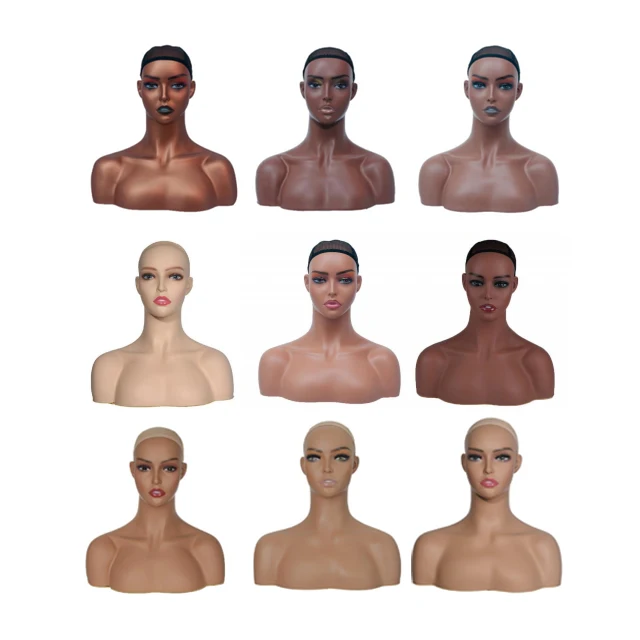 Hair Female Mannequin Training Head Shoulder Hair Styling Tools Wholesale Mannequin Head For Wig Display Model