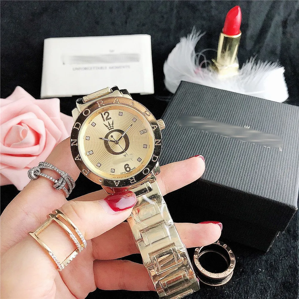 Women luxury custom  watch golden wristwatch fashion brand unique design dial lady watches quartz female wristwatches